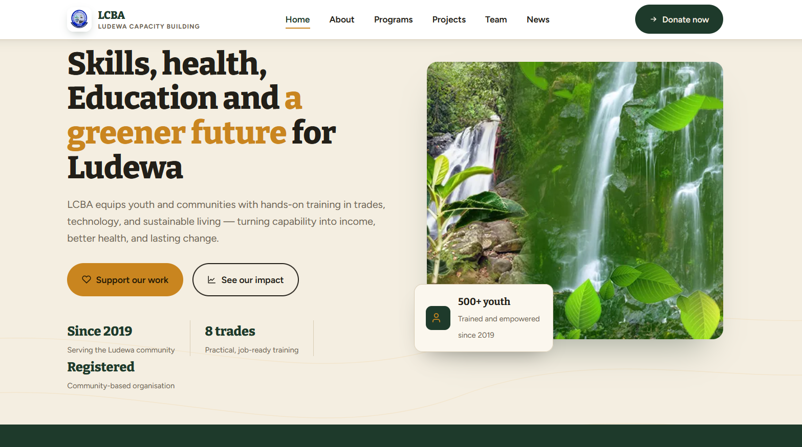 Ludewa Capacity Building Association (LCBA) Website